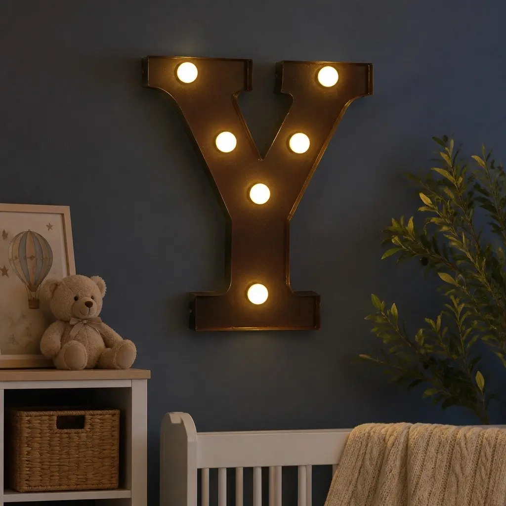 LED Alphabet Lights Metal Construction Home Decoration Free Standing Personalization for Parties and Weddings