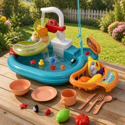 Versatile Kids Kitchen Sink Set for Creative Home Play