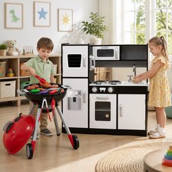 Practical Kids Kitchen and BBQ Grill Combo Playset