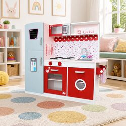 Functional Wooden Kitchen Play Set for Home Use