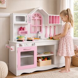 Wooden Kitchen Playset: Ideal for Imaginative Play at Home