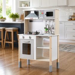 Versatile Kids Wooden Kitchen Play Set for Home Use