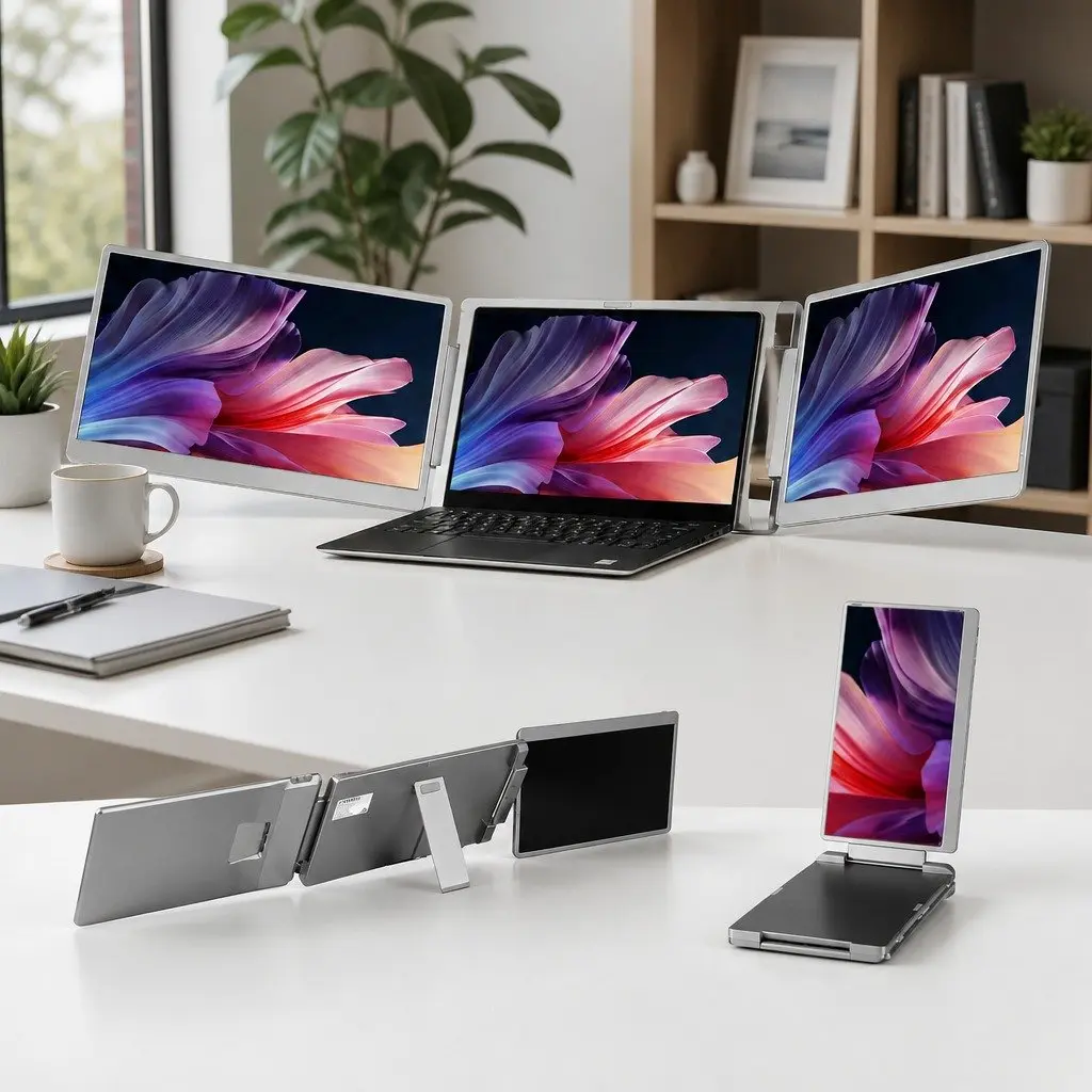 15.6 Inch Portable Monitor Dual Screen Laptop Extender USB-C HDMI Display