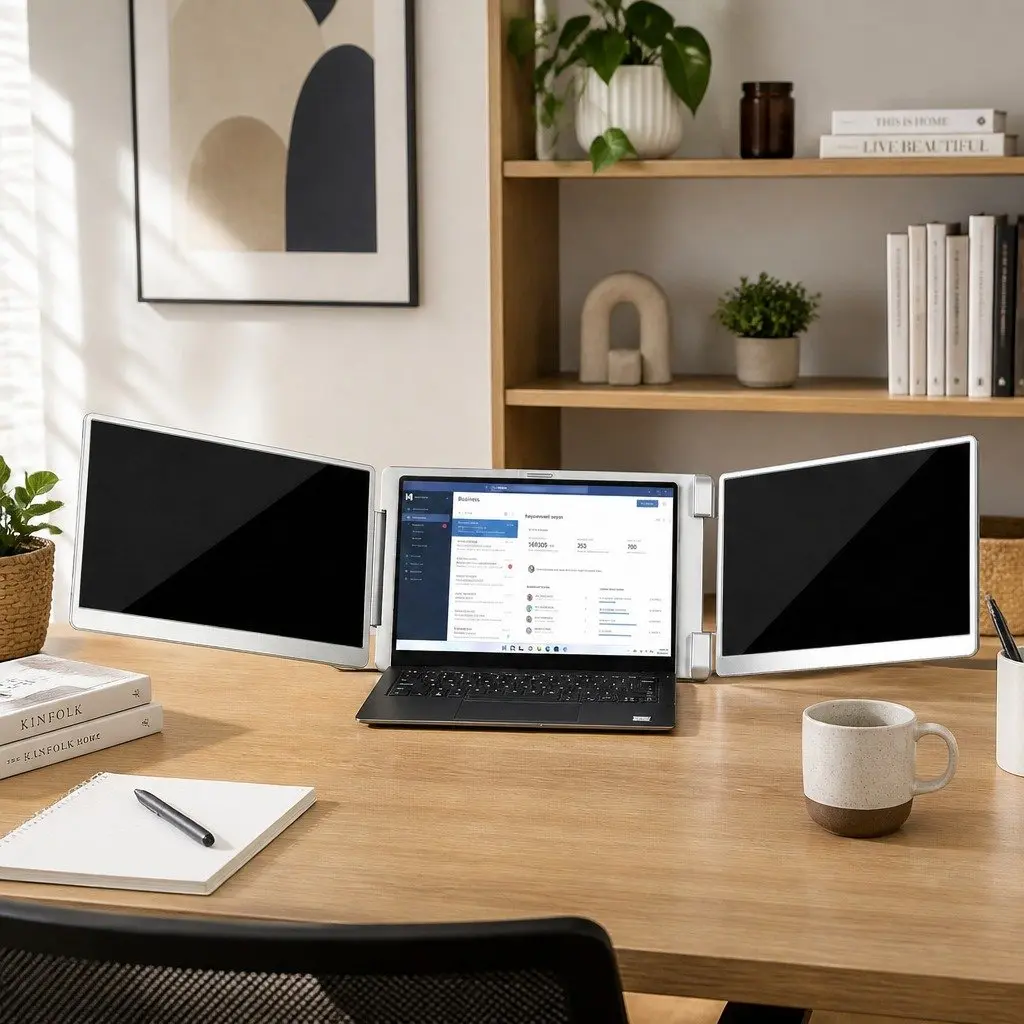 15.6 Inch Portable Monitor Dual Screen Laptop Extender USB-C HDMI Display