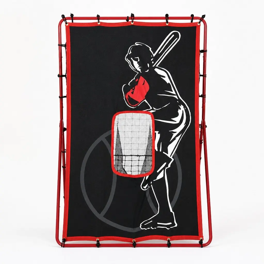 Baseball Pitching Net Rebound Training Aid 90 x 90 x 140 cm Black