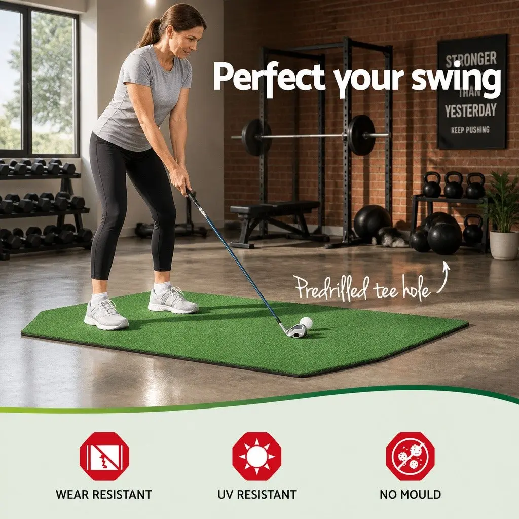 Golf Practice Net 3.5m with Driving Mat Indoor Outdoor Black Green