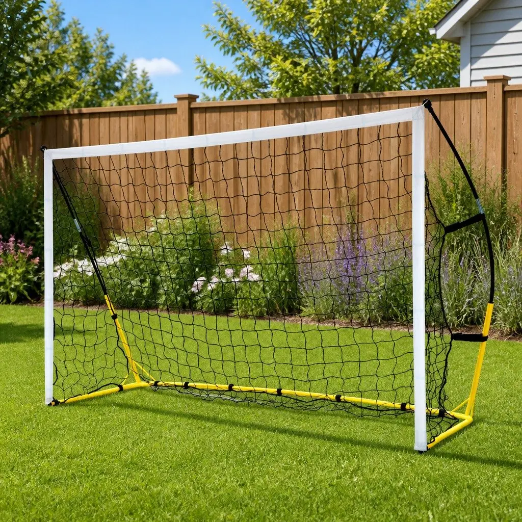 Portable Soccer Goal Net 3.6m Football Training Sports Rebounder Quick Setup
