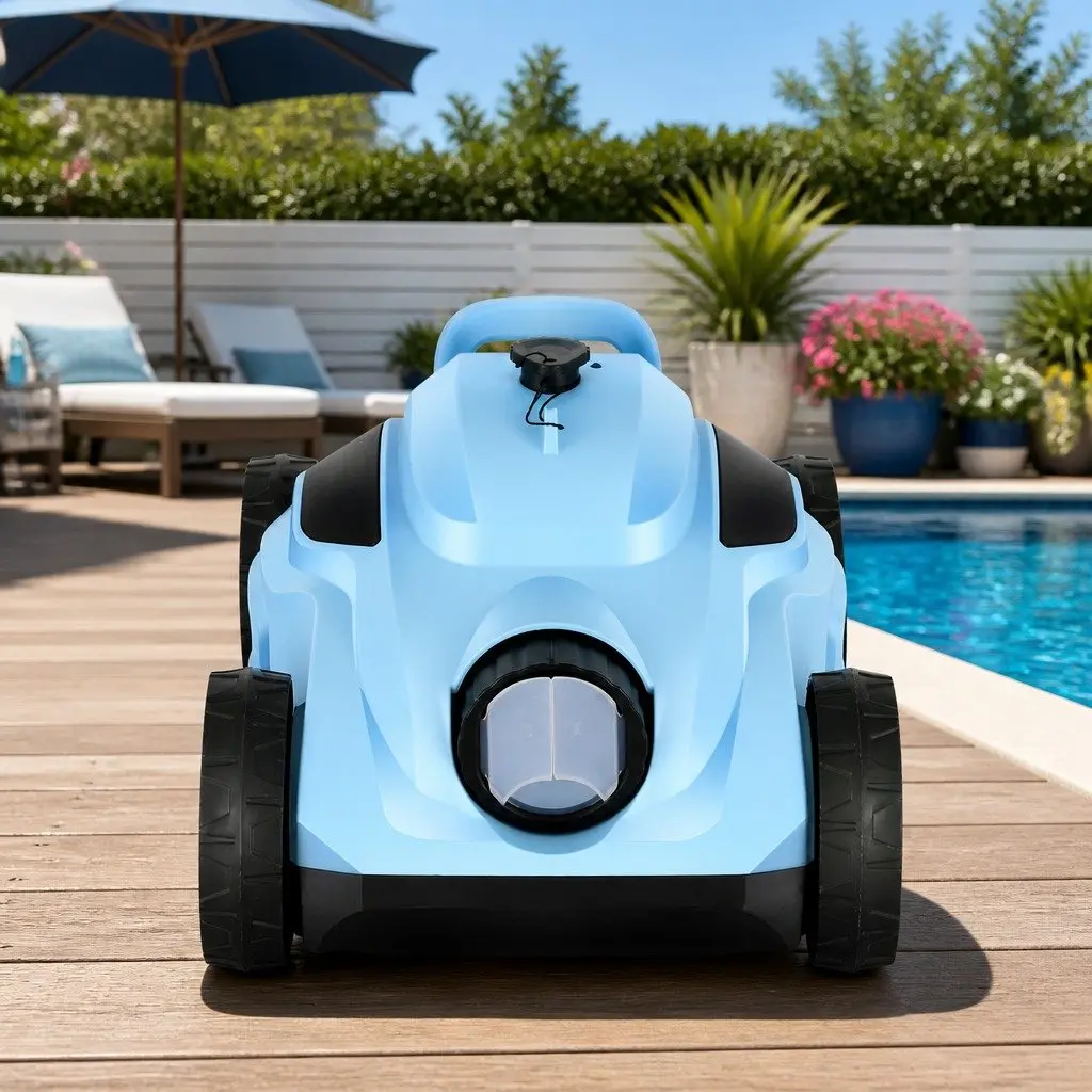 Robotic Pool Cleaner Cordless Plastic 42cm x 28.5cm x 23cm Blue