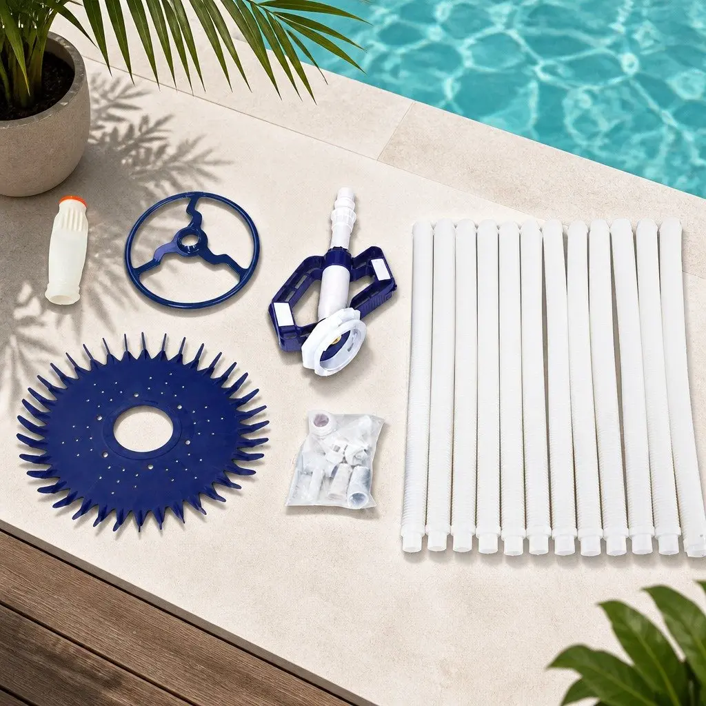 Automatic Pool Vacuum Cleaner Suction Hose System 10M Suitable for Above Ground and In-Ground Pools