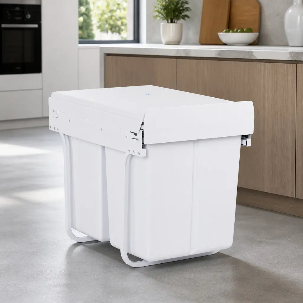 Kitchen Waste Organizer with Double Baskets