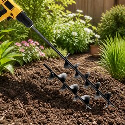 Practical 75mm Spiral Auger for Home Gardening