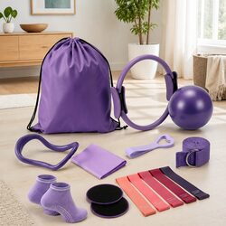 Complete 15-Piece Pilates and Yoga Set for Home Use