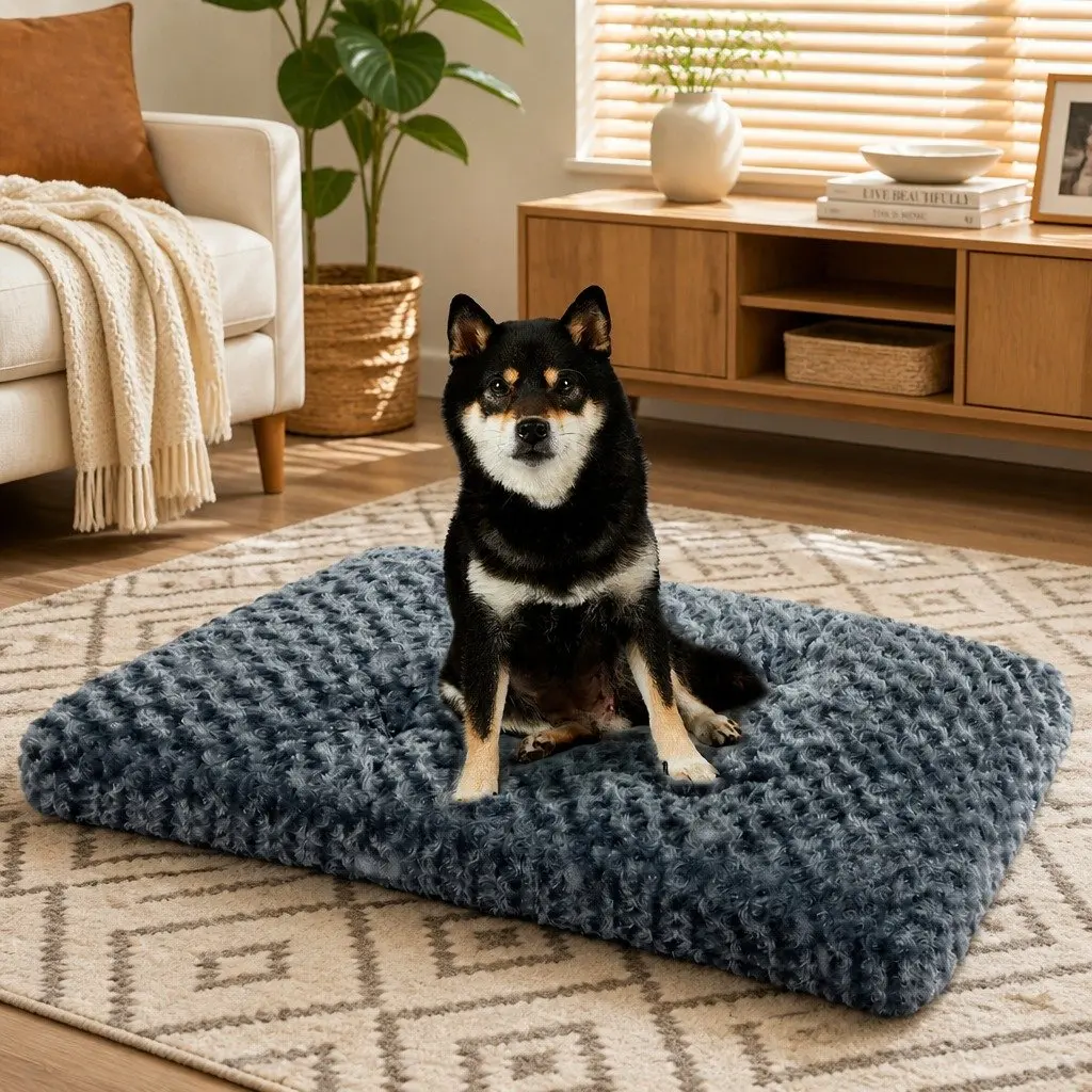 Dog Bed Pet Calming Plush Washable Soft Warm Cozy Nest Lounger for Small Large