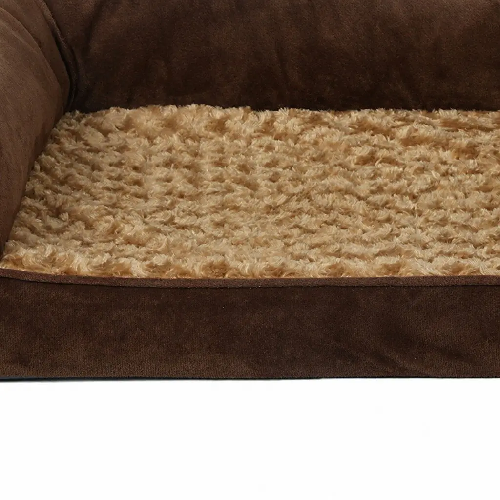 Orthopedic Pet Bed Memory Foam 76cm x 51cm x 19cm Brown