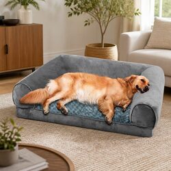 Perfect Fit for Your Home: XL Orthopaedic Pet Bed Sofa Cover in Grey