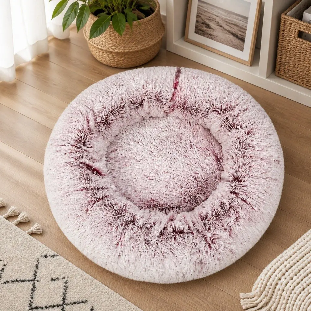 Dog Calming Bed Cover Plush XX-Large Pink Removable Replacement