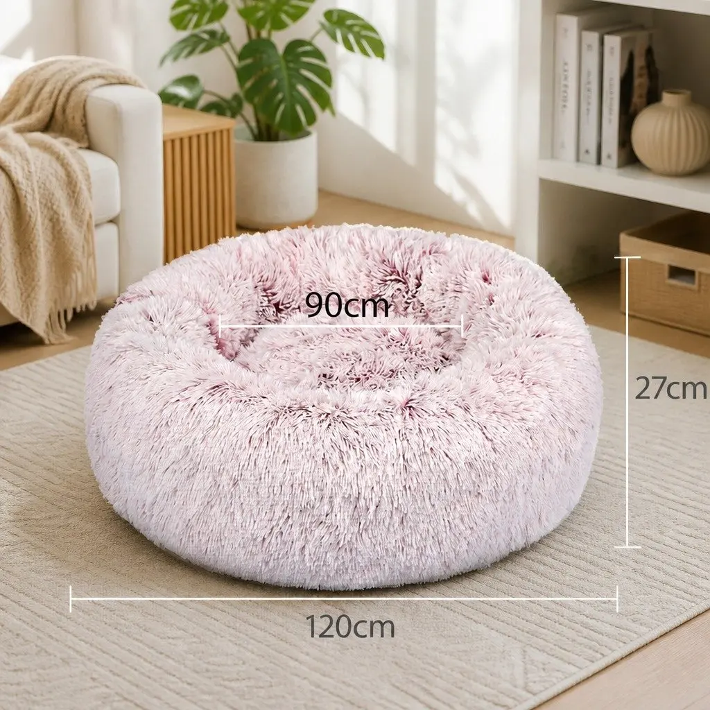 Dog Calming Bed Cover Plush XX-Large Pink Removable Replacement