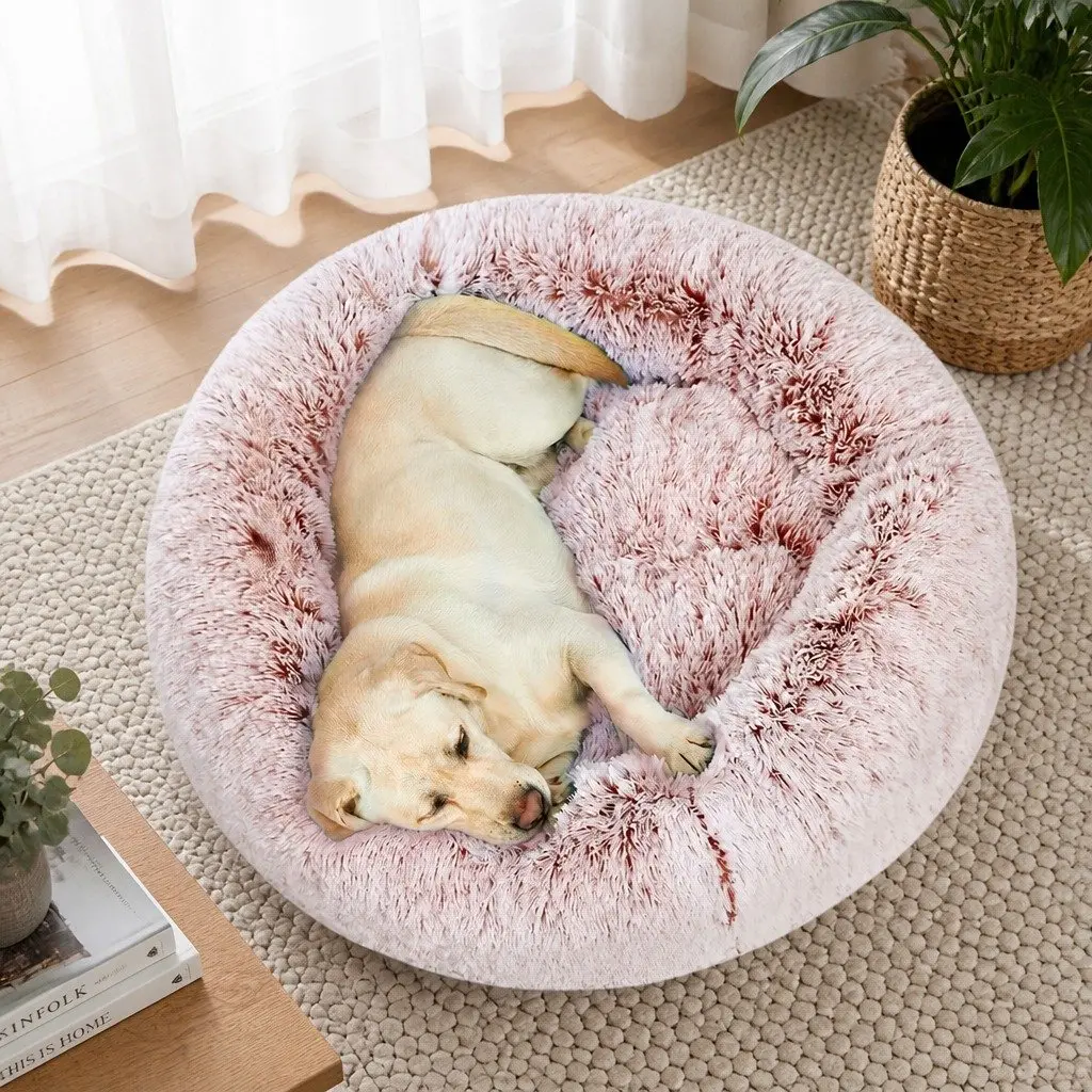 Dog Calming Bed Cover Plush XX-Large Pink Removable Replacement