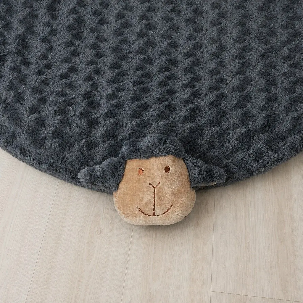 Pet Bed Memory Foam Large Plush Charcoal Grey