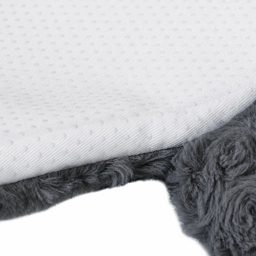 Pet Bed Memory Foam Large Plush Charcoal Grey