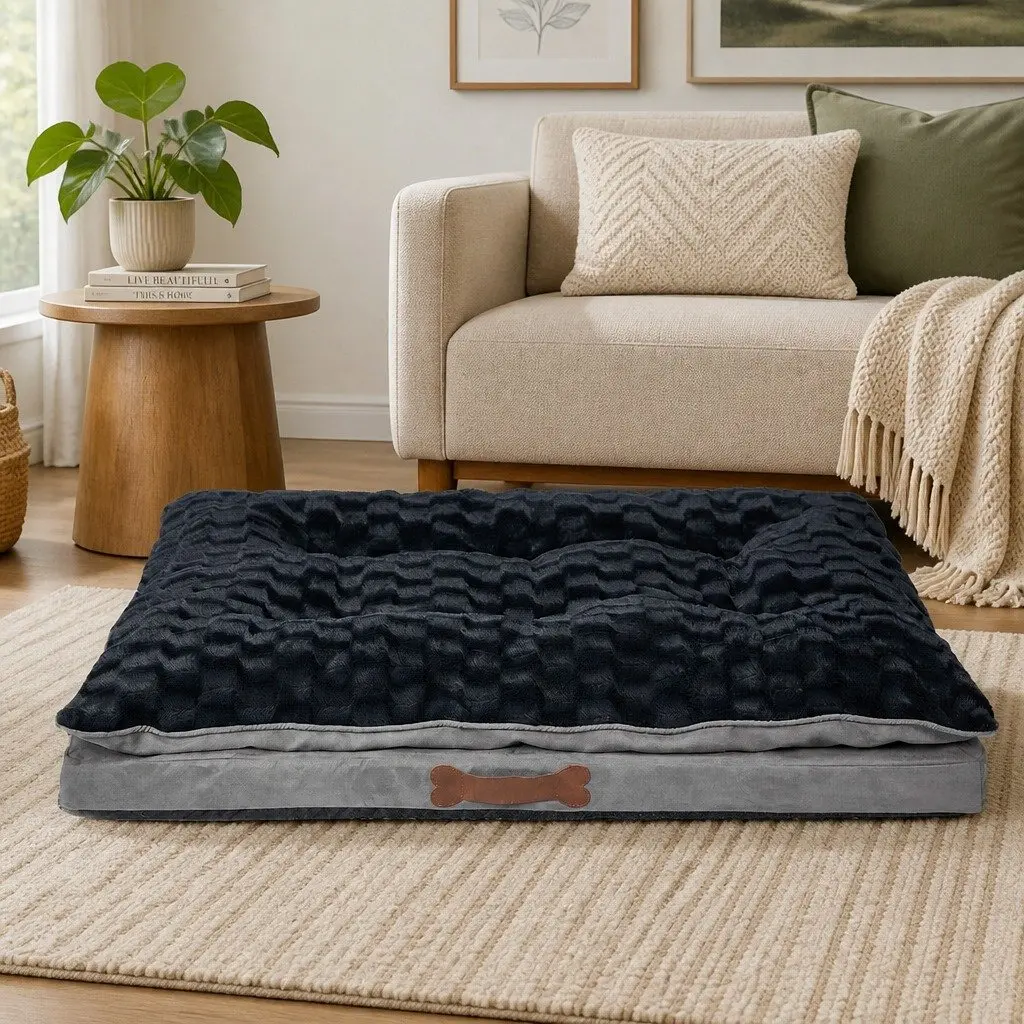 Medium Grey Dog Bed for Home Use