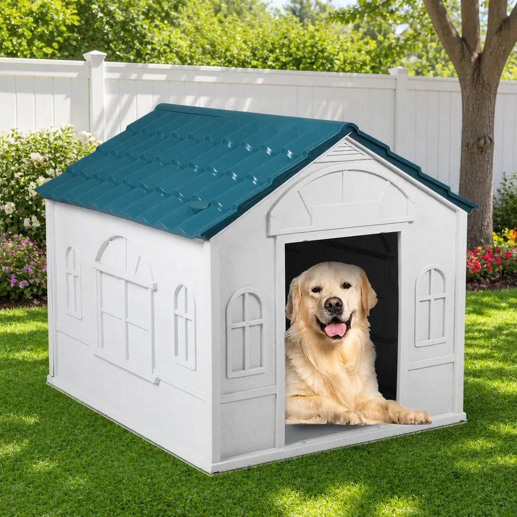Dog Kennel Plastic Large Blue Waterproof Ventilation
