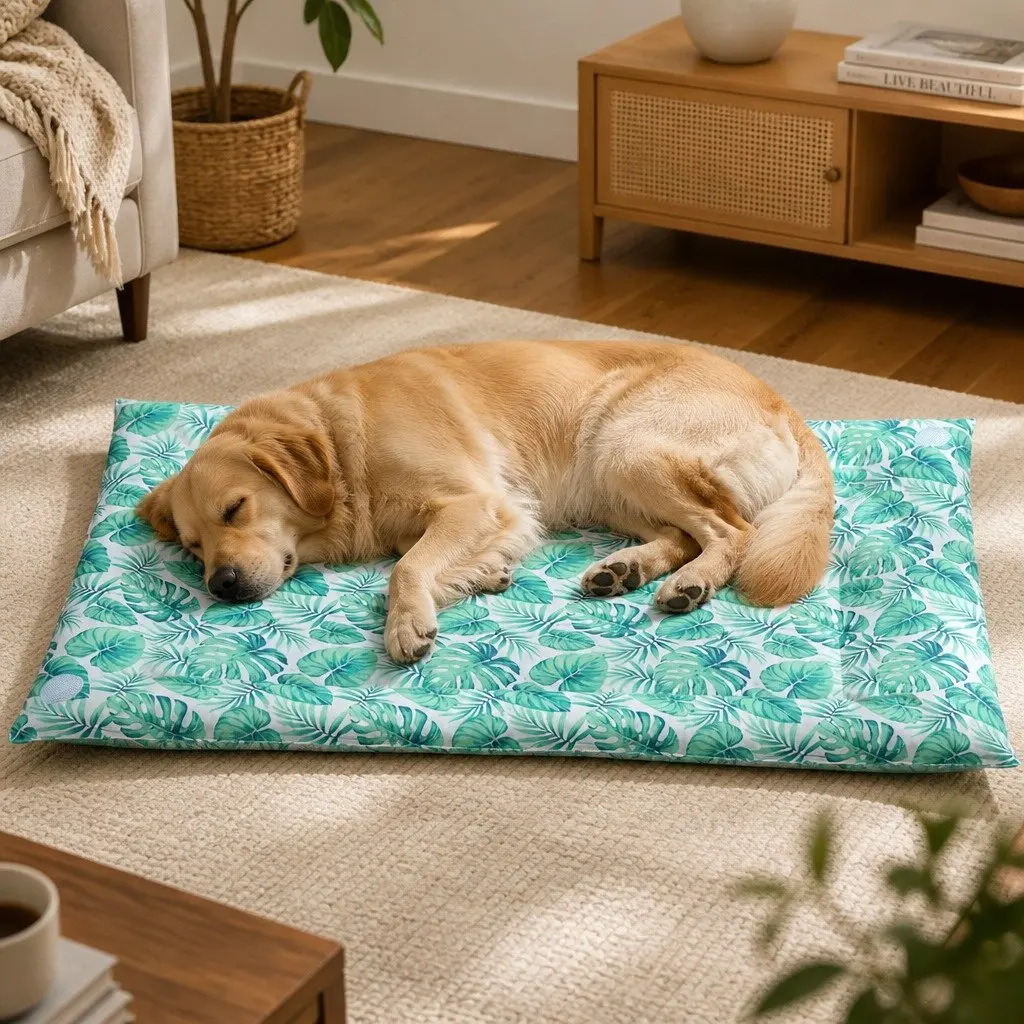 Pet Cooling Mat Large Self-Cooling Gel Pad Dog Cat Bed Bolster Waterproof