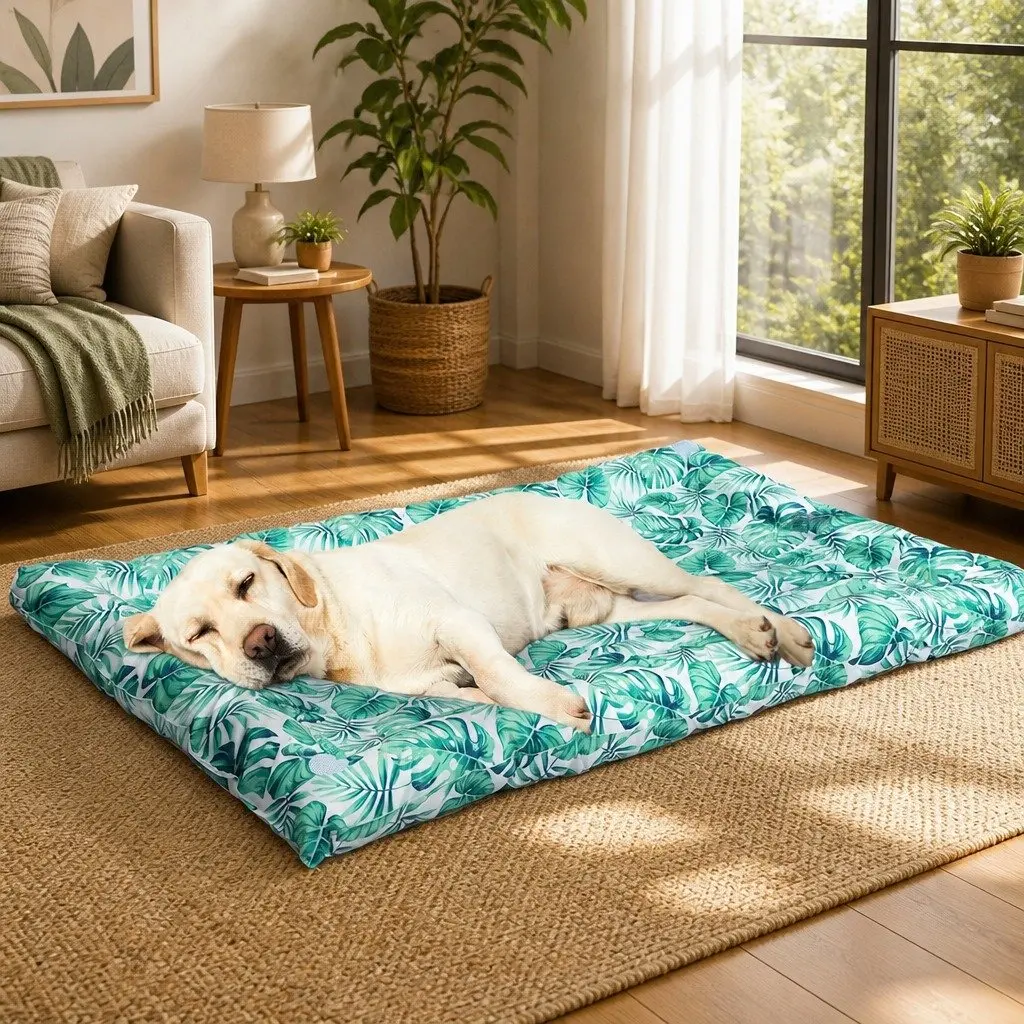 Pet Cooling Mat Large Self-Cooling Gel Pad Dog Cat Bed Bolster Waterproof
