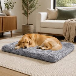 Memory Foam Pet Bed Cushion Large Dog Cat Calming Mat Washable Charcoal