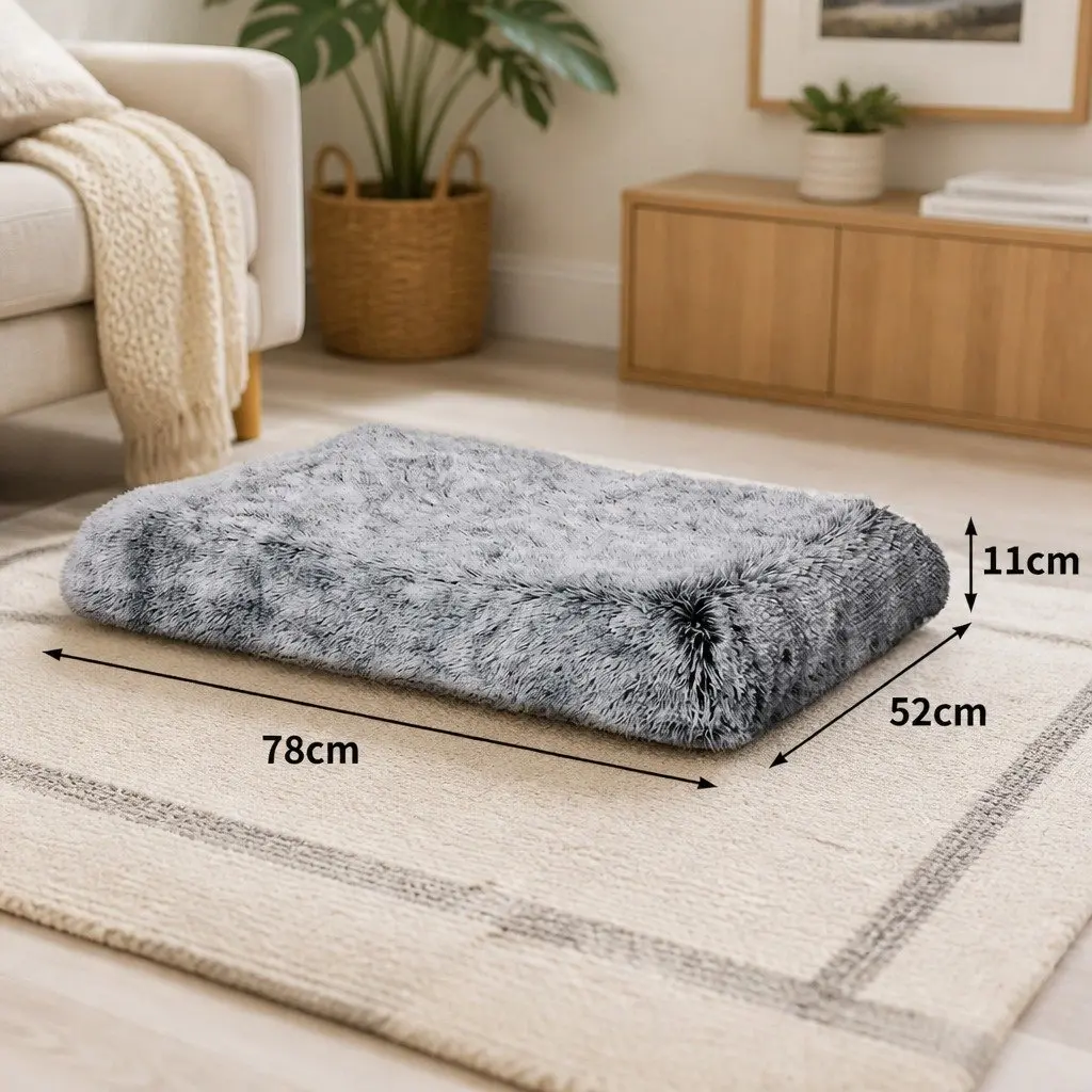 Memory Foam Pet Cushion Bed Dog Cat Calming Mat Small Charcoal Washable