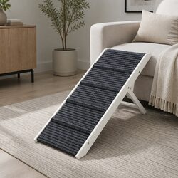Adjustable Pet Ramp Portable Dog Stair Foldable Car Bed Couch Indoor Outdoor