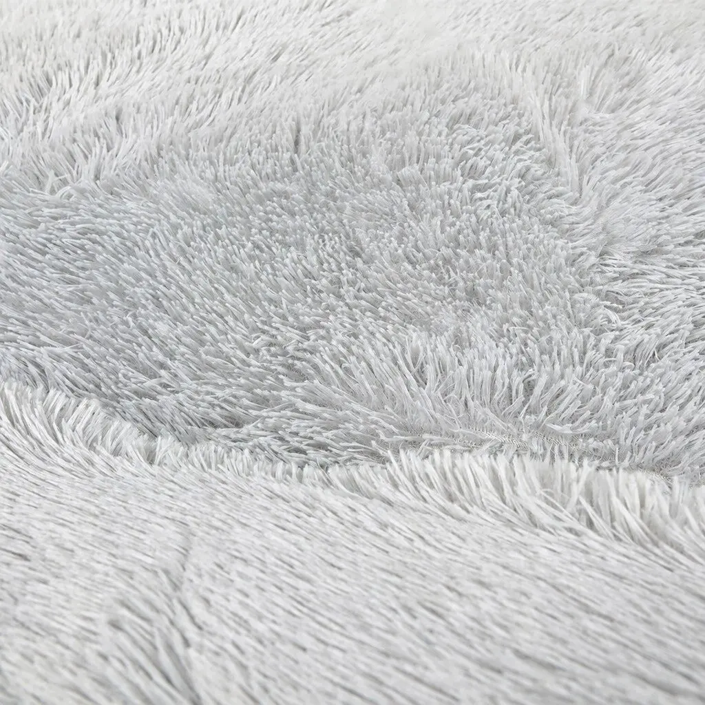 Large Nap Bed Grey Soft Fluffy 1.8m Machine Washable for Pets
