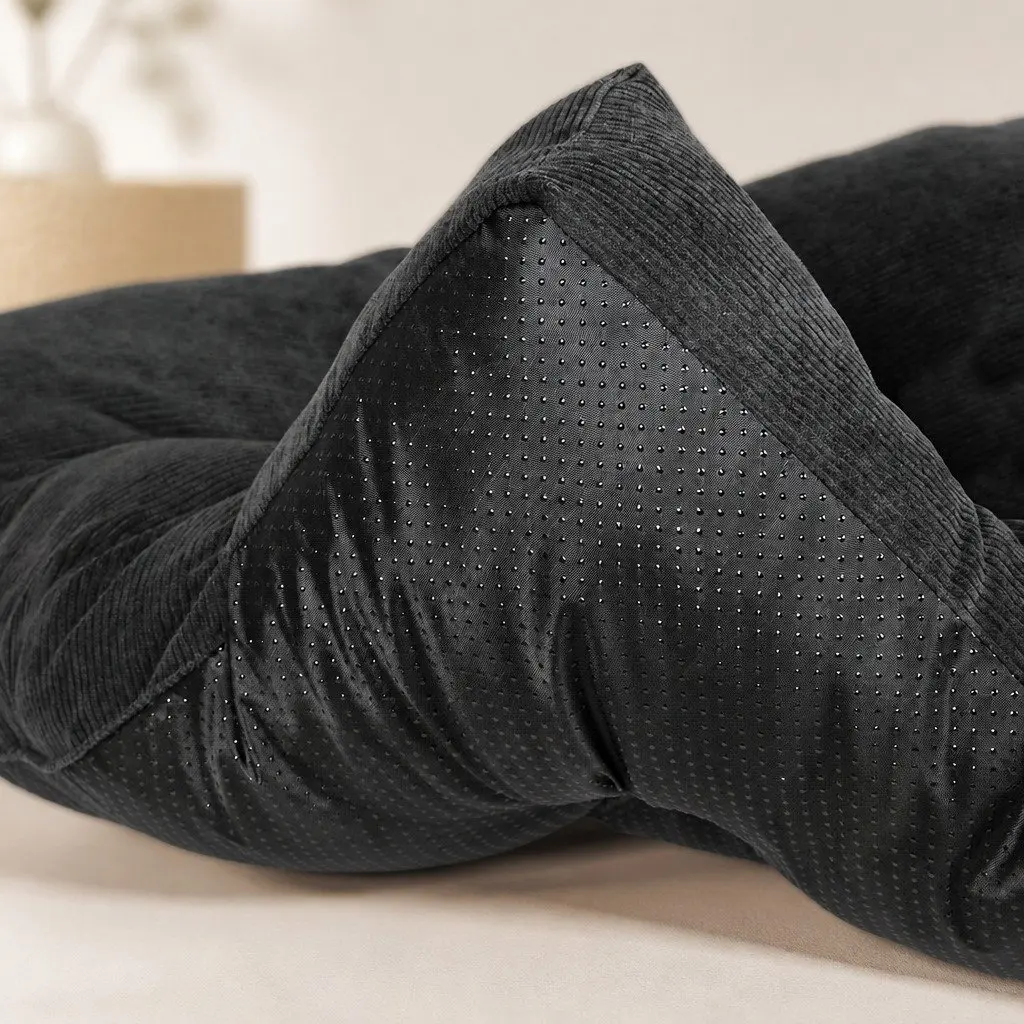 Pet Bed Tufted Large Dark Grey Washable Cushion