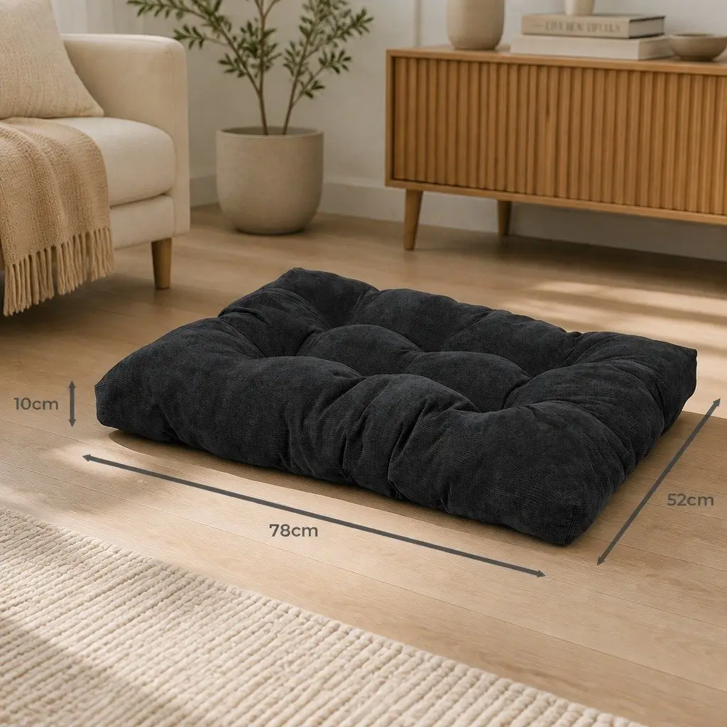 Pet Calming Bed Dog Cat Cushion Medium 78cm Machine Washable Tufted Cushion