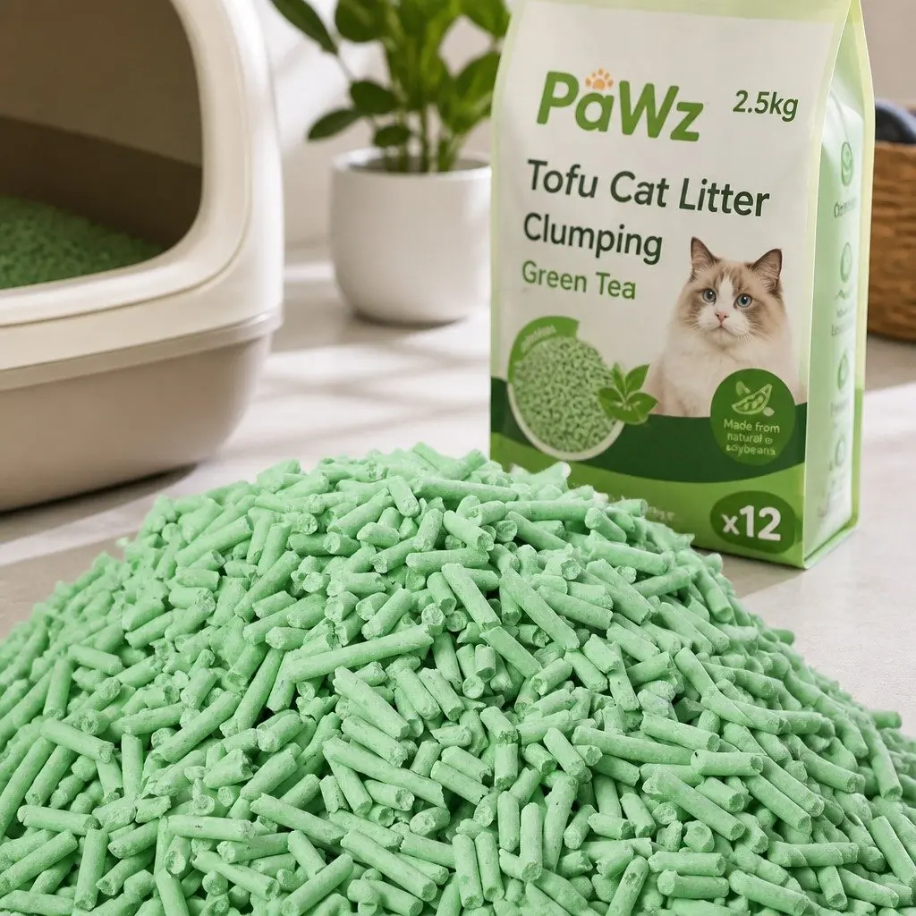Tofu Cat Litter Biodegradable Clumping Green Tea Scent 2.5kg