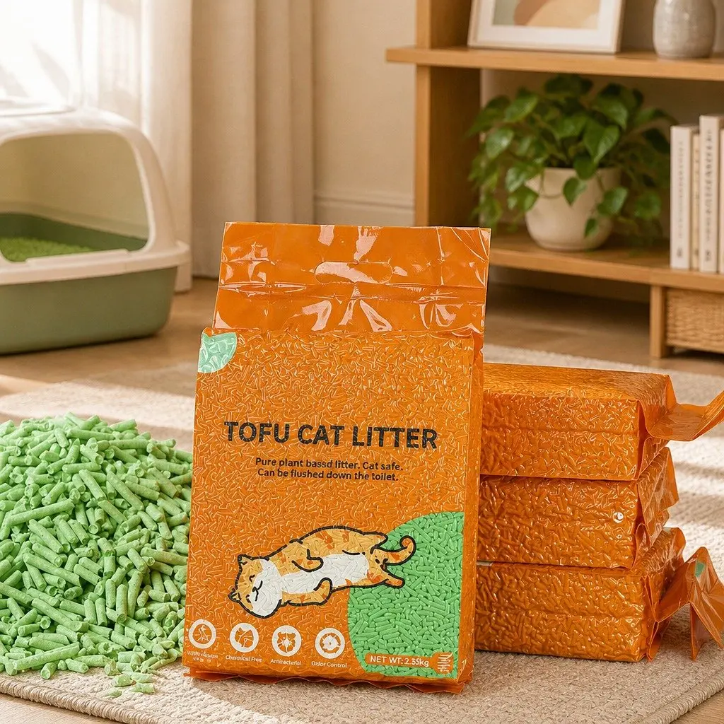 Tofu Cat Litter Biodegradable Clumping Green Tea Scent 2.5kg