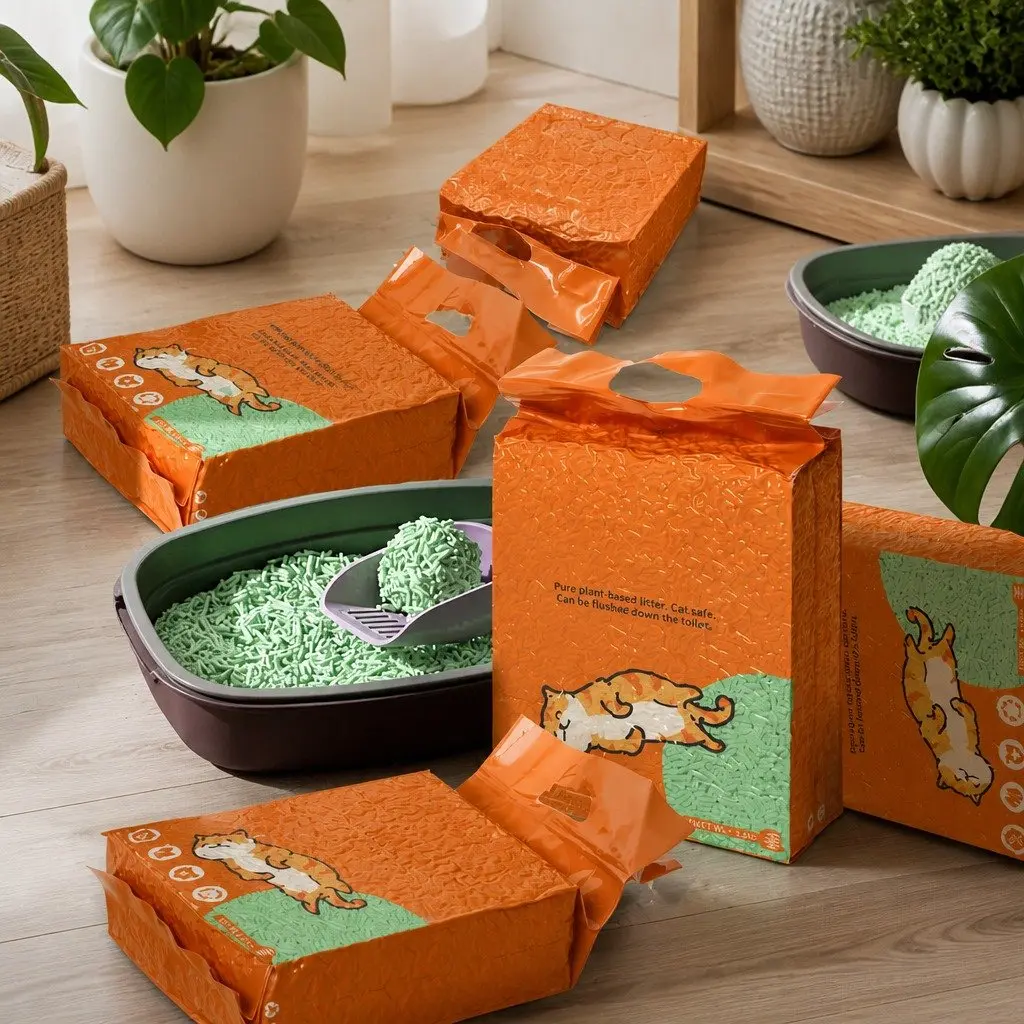 Tofu Cat Litter Biodegradable Clumping 2.5kg Green Tea Odour Control