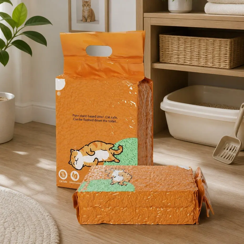 Tofu Cat Litter Biodegradable Clumping Green Tea Scent 2.5kg x2 Bags