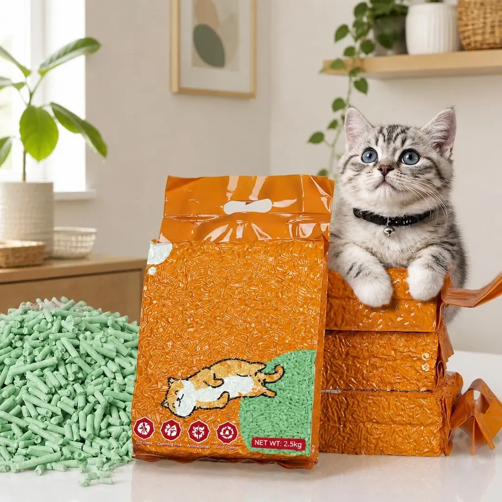 Tofu Cat Litter Biodegradable Clumping Green Tea Odour Control 2.5kg