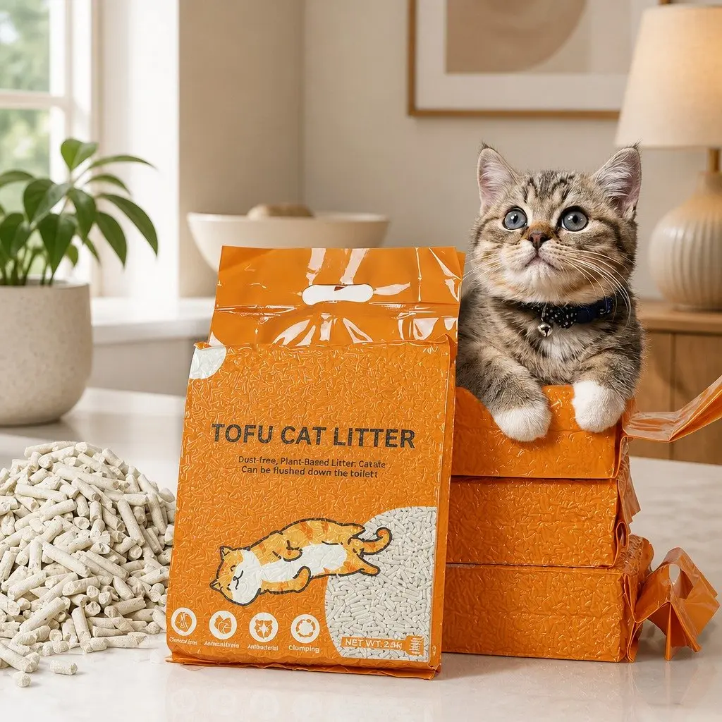 Tofu Cat Litter Biodegradable Clumping 2.5kg Original Odour Control 12 Piece