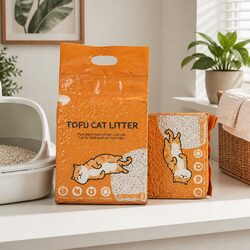 Tofu Cat Litter Clumping Natural Biodegradable Flushable Odour Control 2.5kg