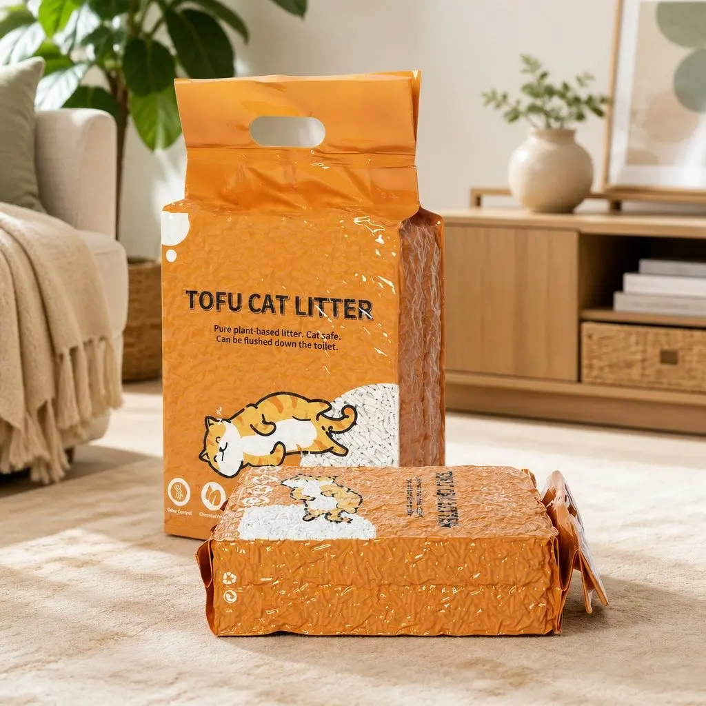 Tofu Cat Litter Natural Biodegradable Flushable Clumping Odour Control 2.5kg