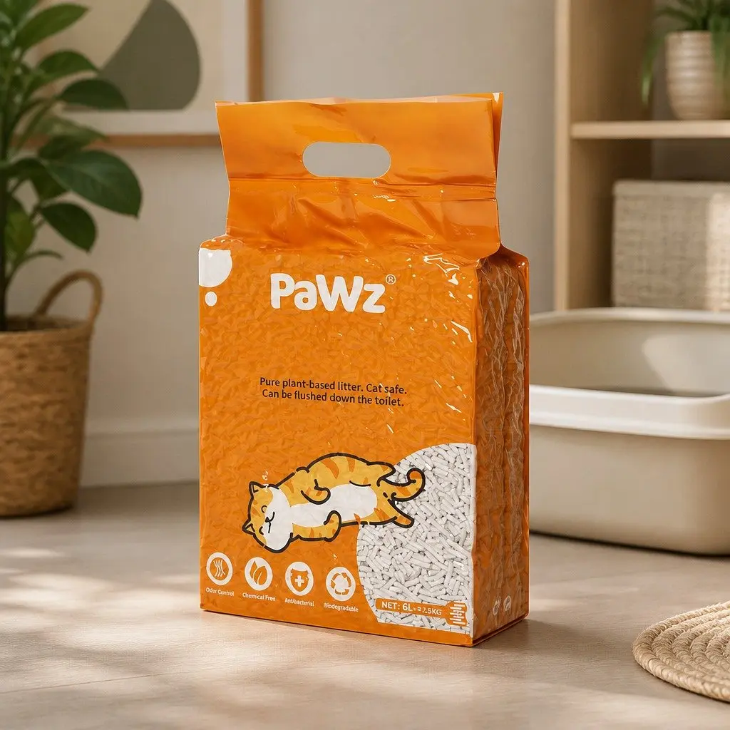 Tofu Cat Litter Natural Biodegradable Flushable Clumping Odour Control 2.5kg