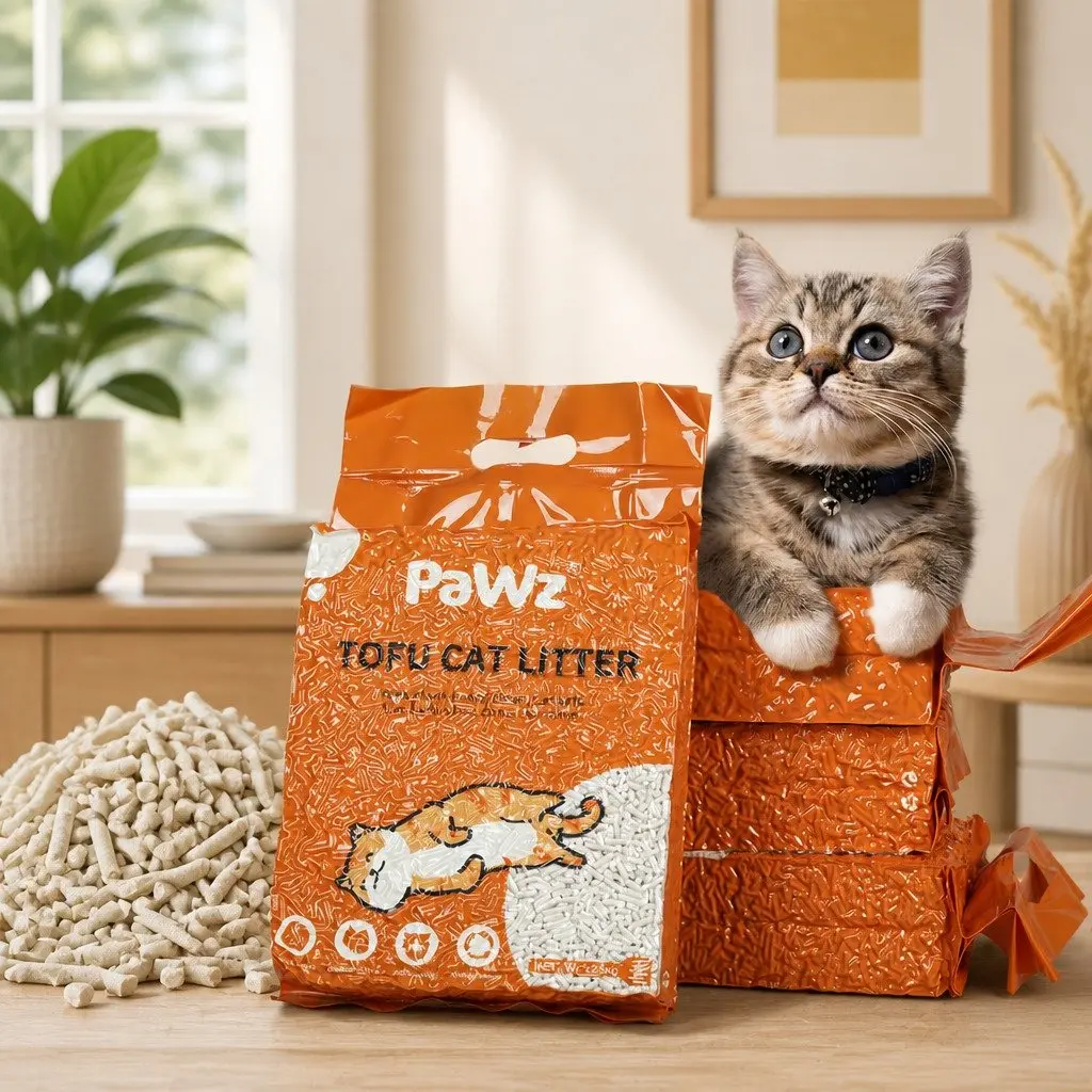 Tofu Cat Litter Natural Biodegradable Flushable Clumping Odour Control 2.5kg