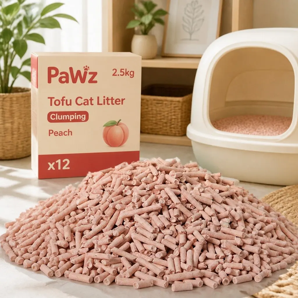 Tofu Cat Litter Biodegradable Peach Scent Clumping 2.5kg