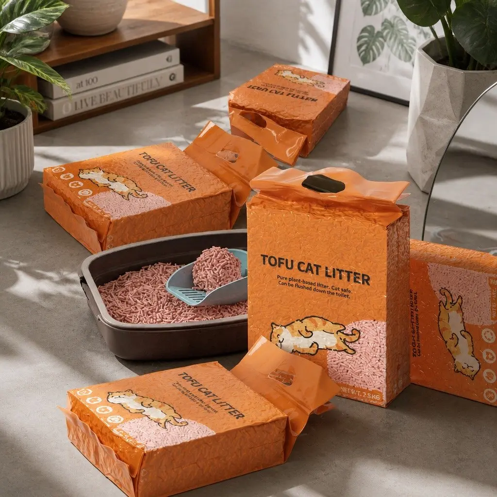 Tofu Cat Litter Biodegradable Peach Scent Clumping 2.5kg