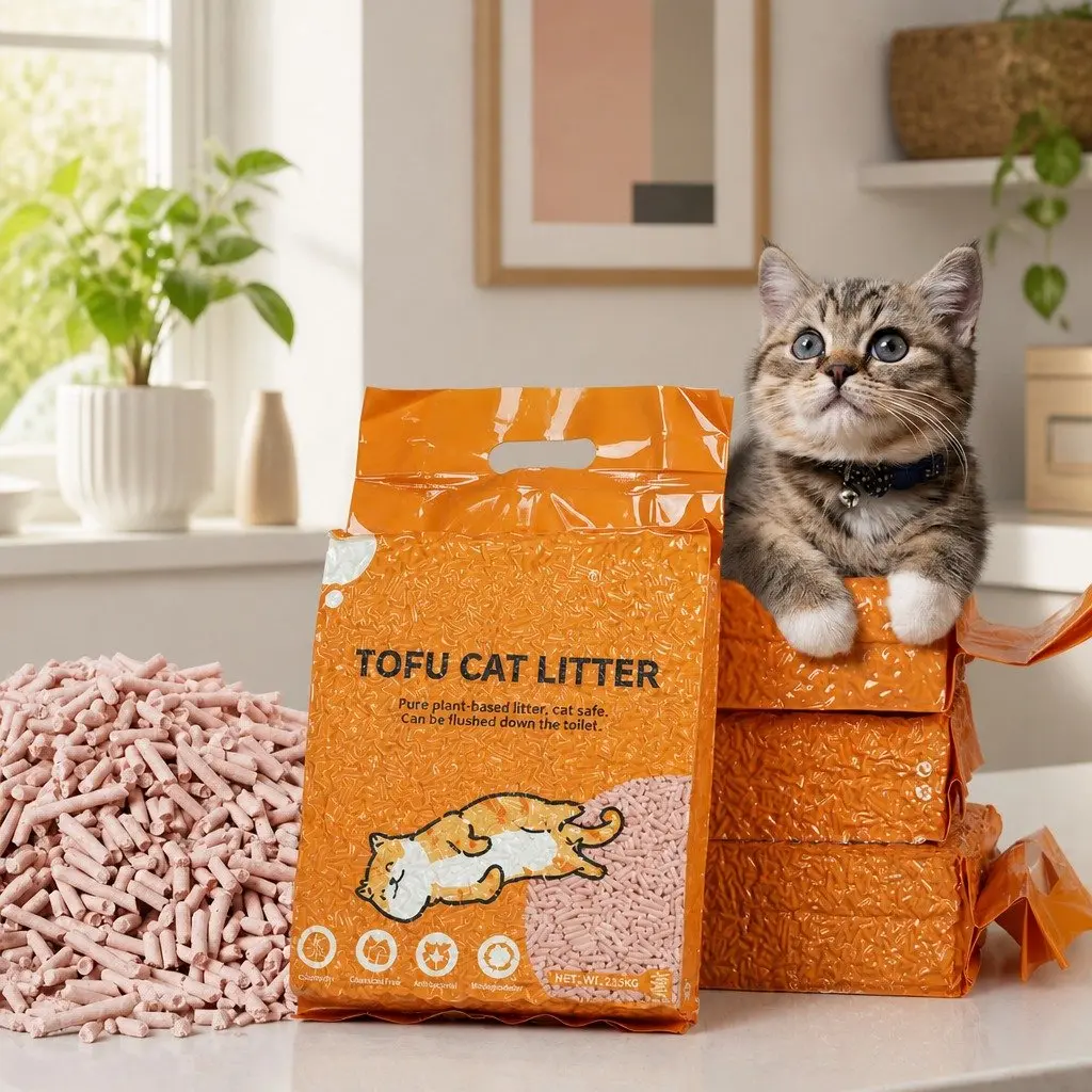 Tofu Cat Litter Biodegradable Peach Scent Clumping 2.5kg