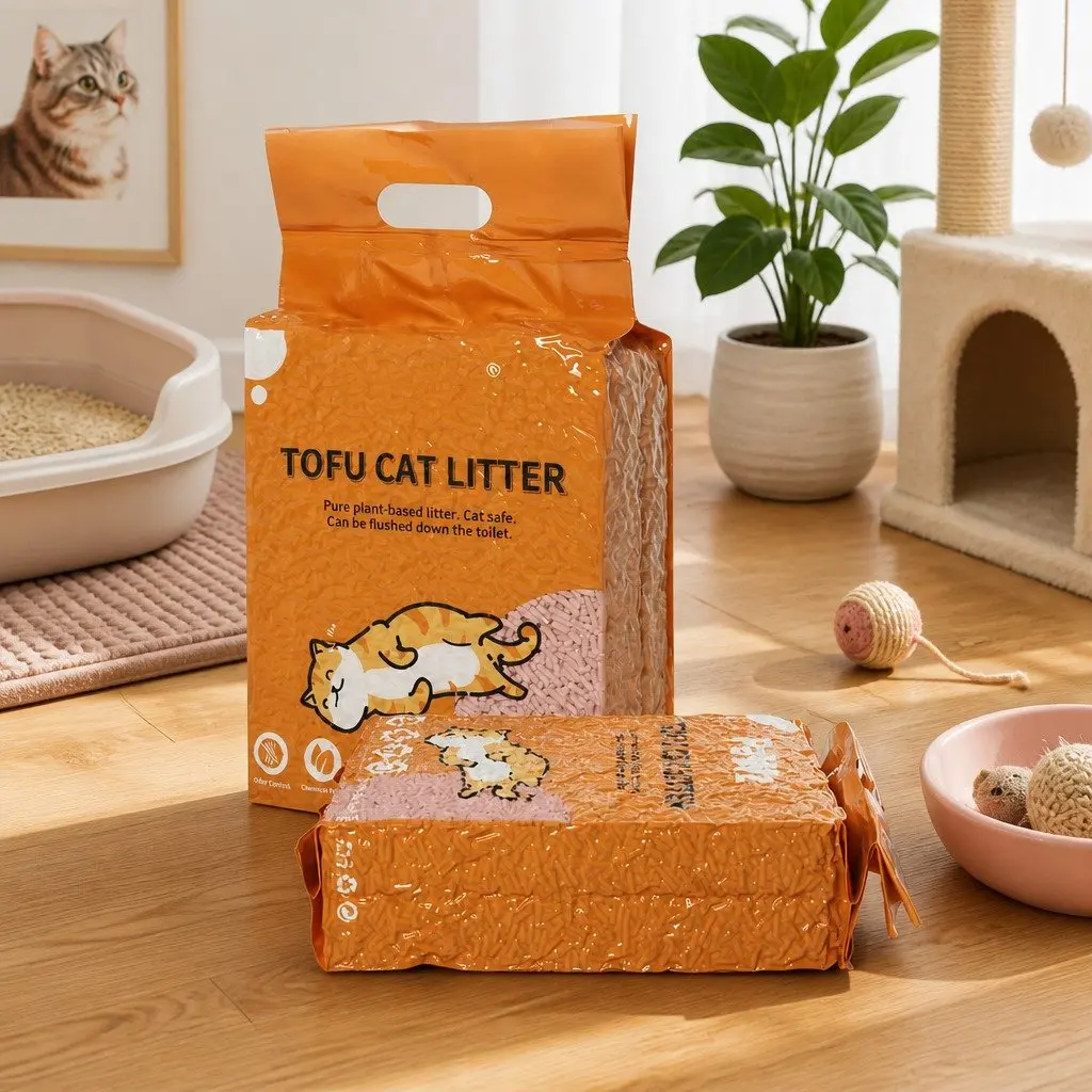 Tofu Cat Litter Clumping Biodegradable 2.5kg Peach Odour Control
