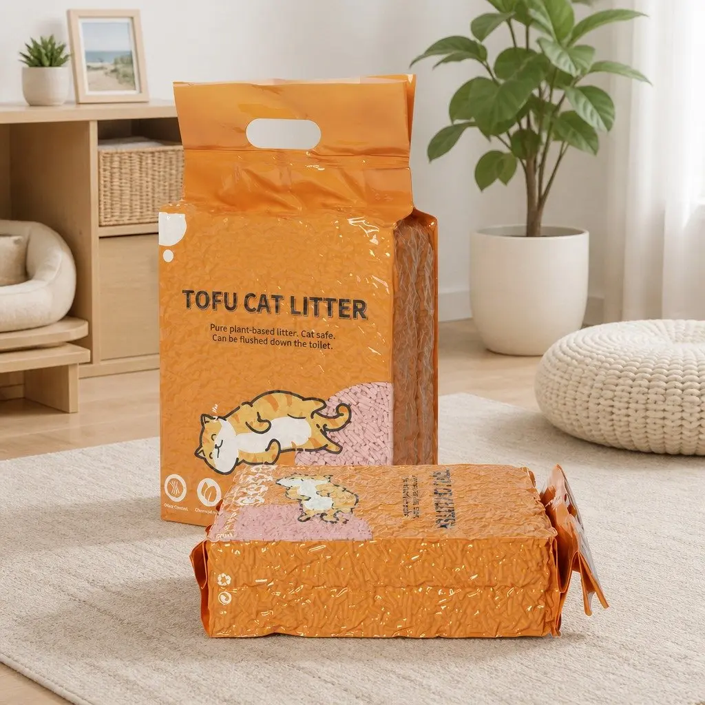 Tofu Cat Litter Biodegradable Soybean Fibre Clumping 2.5kg Odour Control Dust Free