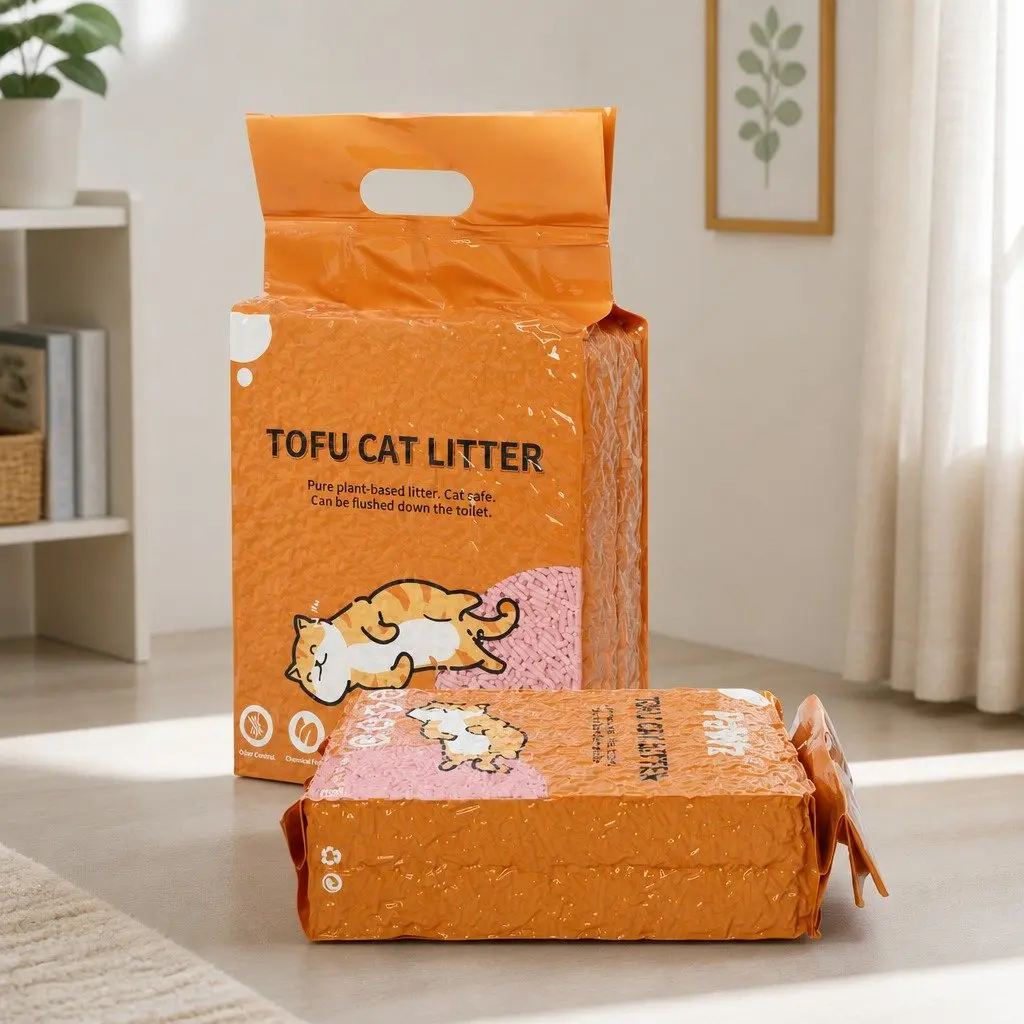 Tofu Cat Litter Biodegradable Clumping Flushable 2.5kg Peach Scent